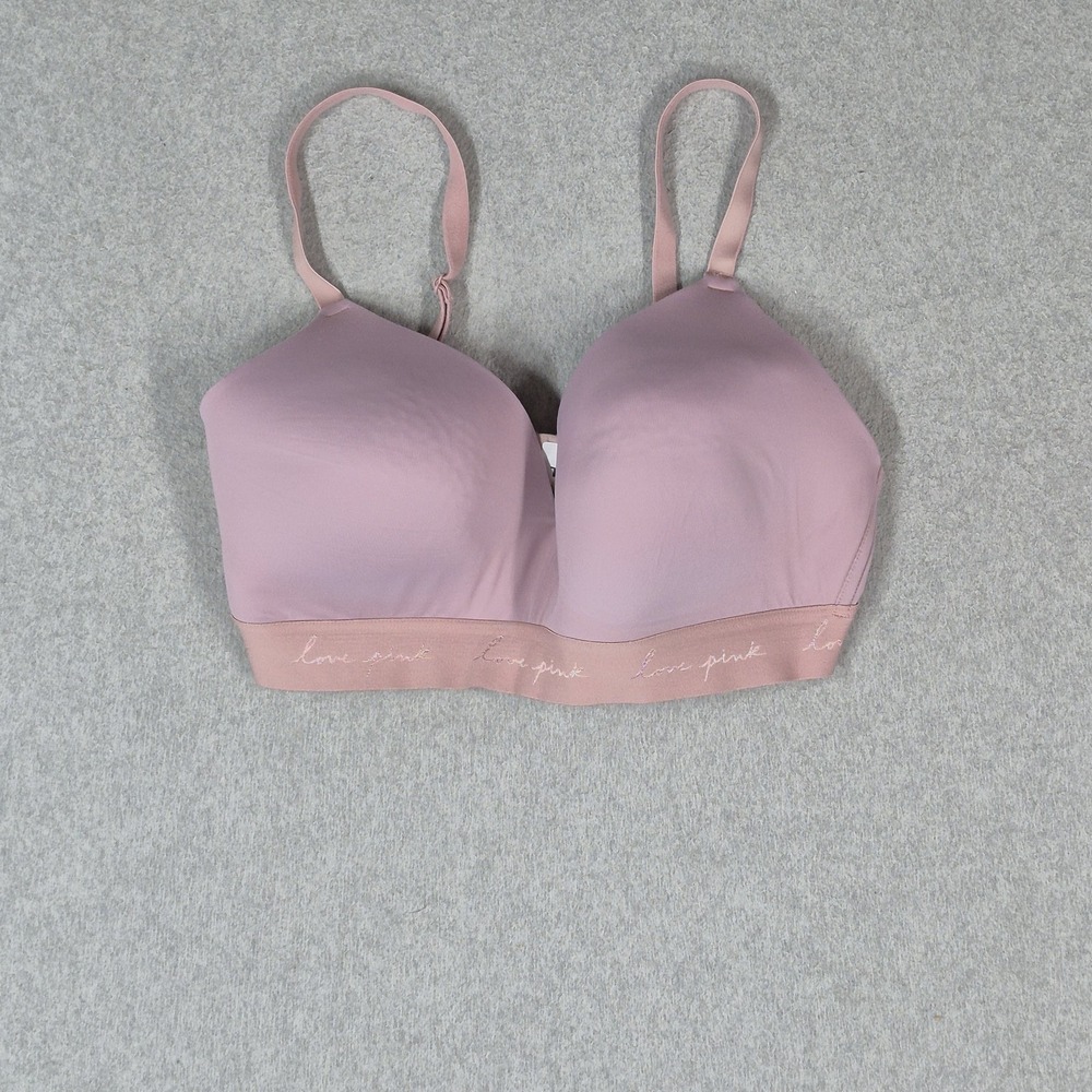 PINK Victoria's Secret Women Bra 36DD Pink T Shirt Wireless Strap Adjustable